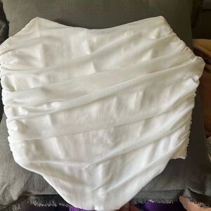 Elegant White Ruched Corset